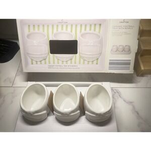 Crofton Ceramic Football Serving Tray Chip Bowls Serving plate Football Helmets